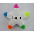 Five Color Star Shaped Highlighter
